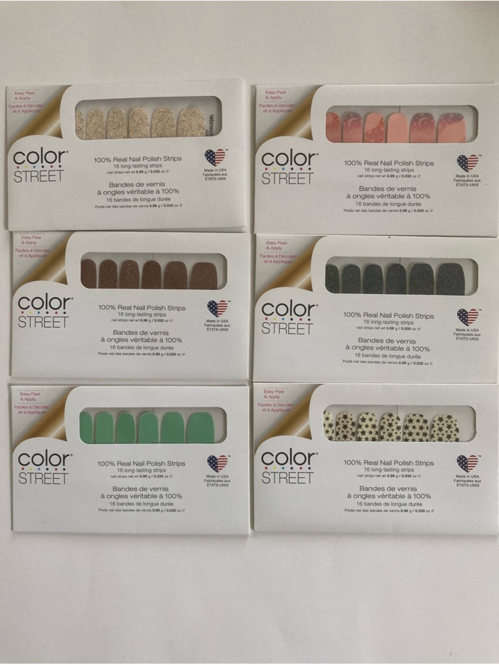 Color Street Real Nail Polish Strips Lot of 6 #1